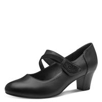 Jana 8-24464-42 pumps voor dames met riempje, Black synthetisch., 37 EU Breed