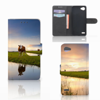 LG Q6 | LG Q6 Plus Telefoonhoesje met Pasjes Koe