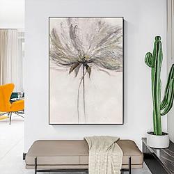 handgemaakte olieverf canvas kunst aan de muur decoratie abstracte eenvoudige textuur bloemen planten voor huisdecoratie gerold frameloos ongerekt schilderij Lightinthebox