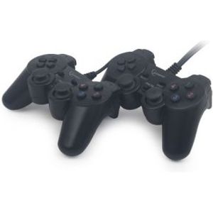 Gembird JPD-UDV2-01 game controller Zwart USB 2.0 Gamepad Analoog/digitaal PC