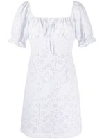 tout a coup robe courte en coton à broderies - Violet