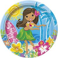 Unique Party 48255 - 23 cm Hawaiiaanse strandfeestborden, 8 stuks