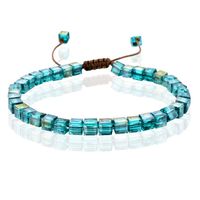 Memphis Bohemia Kralen Armband - 4mm Kristal Glas Turquoise