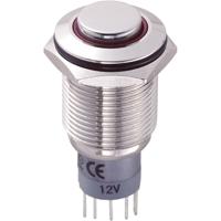 TRU COMPONENTS 701847 LAS2GQH-11ZE/R/12V/N/P Vandalismebestendige drukschakelaar 250 V/AC 3 A 1x aan/aan Continu Rood 1 stuk(s) - thumbnail