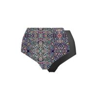 MAGIC Bodyfashion naadloze maxislip (set van 2) zwart/blauw