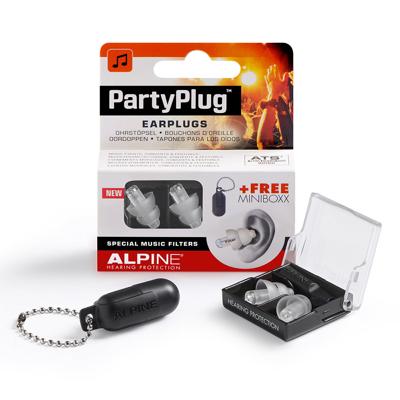 Alpine PartyPlug gehoorbescherming oordoppen transparant Alpine PartyPlug gehoorbescherming oordoppen transparant