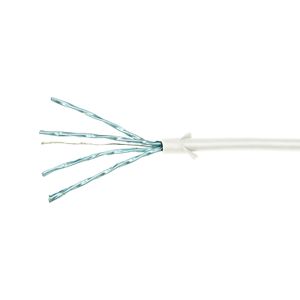 LogiLink CQ9071S RJ45 Netwerkkabel, patchkabel CAT 6A U/FTP 5.00 m Wit Extreem dun, Vlambestendig, Flexibel, Folie afscherming, Halogeenvrij, Snagless,