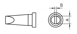 Weller LT-A Soldeerpunt Beitelvorm, recht Grootte soldeerpunt 1.6 mm Inhoud: 1 stuk(s)