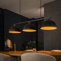 LifestyleFurn Hanglamp Zarinah Artic black, 3-lamps - Artic zwart - thumbnail