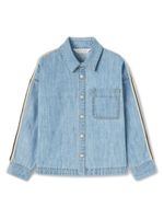 Palm Angels Kids surchemise Overlogo en chambray - Bleu - thumbnail