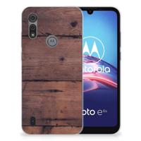Motorola Moto E6s Bumper Hoesje Old Wood