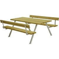 Picknicktafel Tuin Alpha Geimpregneerd Hout 2 Rugleuningen