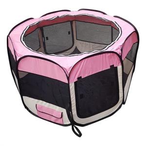 Topmast Puppyren | Voor Binnen & Buiten | Roze | Rond | Opvouwbaar | 8 hoekig | 125 x 61 cm hoog | Inclusief draagtas