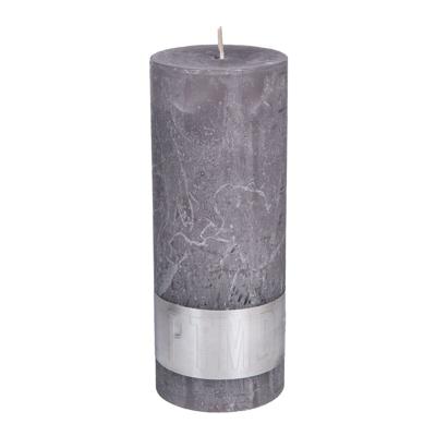 PTMD kaars suede grey 18x7cm PTMD kaars suede grey 18x7cm