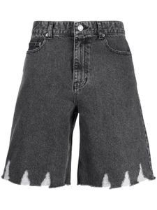 System raw-cut denim shorts - Gris