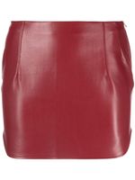 Patrizia Pepe minijupe Essential en cuir artificiel - Rouge