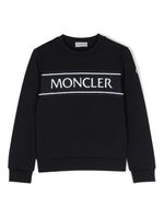 Moncler Enfant sweat en coton à logo imprimé - Bleu - thumbnail