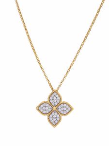 Roberto Coin collier Princess Flower en or 18ct à pendentif orné de diamants