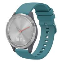 By Qubix - Compatible met Garmin Venu 3s / Vivoactive 4s / Venu 2s / Vivomove 3s / Forerunner 255s - Soft siliconen bandje - Blauwgroen - Compatible Garmin bandje