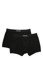 TOM FORD boxer en coton à taille logo - Noir