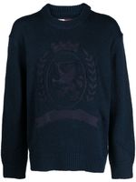 Tommy Hilfiger pull à logo brodé - Bleu - thumbnail