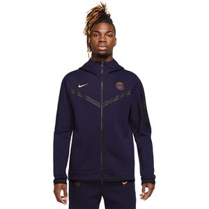 Nike Paris Saint-Germain Tech Fleece Hoody - - Dark Blue/Gold - maat L