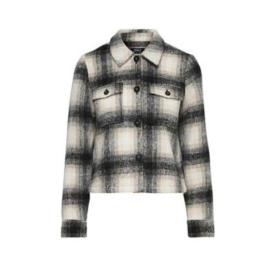 ONLY geruite shacket winter grijs