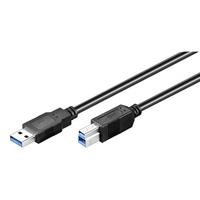 EDM 51264 USB 3.0 A-B 1 kabel, zwart 8 m, zwart