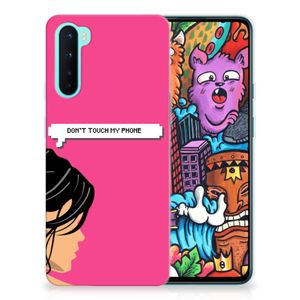 OnePlus Nord Silicone-hoesje Woman Don't Touch My Phone