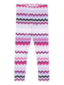 Missoni Kids zig-zag print jersey leggings - Rose