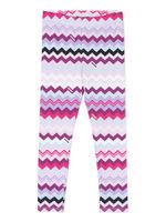 Missoni Kids zig-zag print jersey leggings - Rose