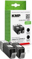 KMP Inktcartridge vervangt Canon PGI-550BK XL Compatibel 2-pack Zwart C89D 1518,0021