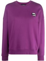 Karl Lagerfeld sweat en coton à motif Ikonik 2.0 - Violet