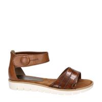 Marco Tozzi sandalen met crocoprint zwart