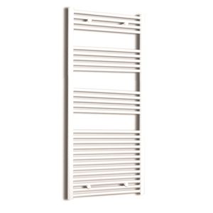 Elektrische Design Radiator Sanicare Plug & Play 172x60 cm Wit 1127 Watt Met Chroom Thermostaat Links