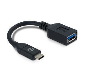 HP 2UX19AA USB-kabel USB 3.2 Gen 1 (3.1 Gen 1) 0,1 m USB C USB A Zwart