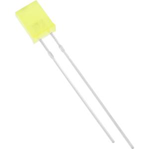 TRU COMPONENTS 1577371 Bedrade LED Geel Rechthoekig 2 x 5 mm 225 mcd 120 ° 20 mA