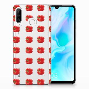 Huawei P30 Lite Siliconen Case Paprika Red