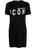 DSQUARED2 robe à logo imprimé - Noir