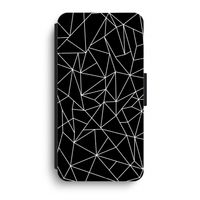 Geometrische lijnen wit: iPhone XR Flip Hoesje