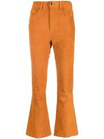 PAULA pantalon évasé en daim - Orange