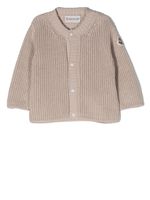 Moncler Enfant cardigan en maille nervurée - Tons neutres