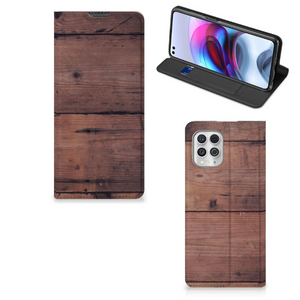 Motorola Moto G100 Book Wallet Case Old Wood