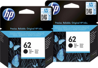 HP 62 Cartridges Zwart Duo Pack - thumbnail