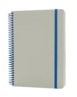 XD Collection notitieboek Deluxe 21 x 15 cm karton grijs/blauw