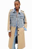 Hybride denim trenchcoat - BROWN - L