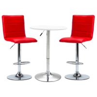 vidaXL 3-delige Barset kunstleer wit