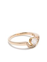 Loyal.e Paris bague Intrépide Petit Arc en or blanc 18ct ornée de diamants - Rose