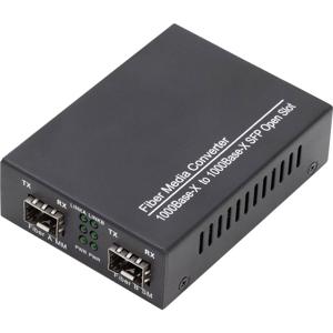 Digitus DN-82133 netwerk media converter 1000 Mbit/s 1550 nm Multimode, Single-mode Zwart