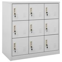 Lockerkast 90x45x92,5 cm staal lichtgrijs